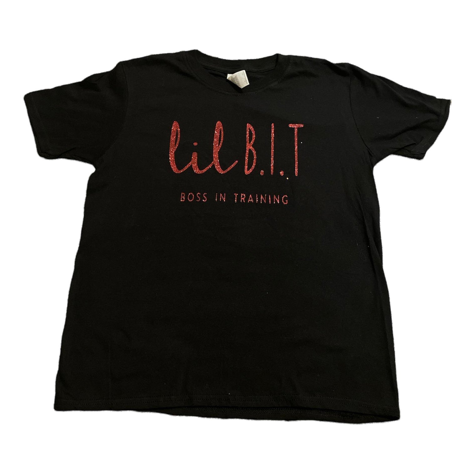 Lil B.I.T T-Shirt- Black & Red Glitter