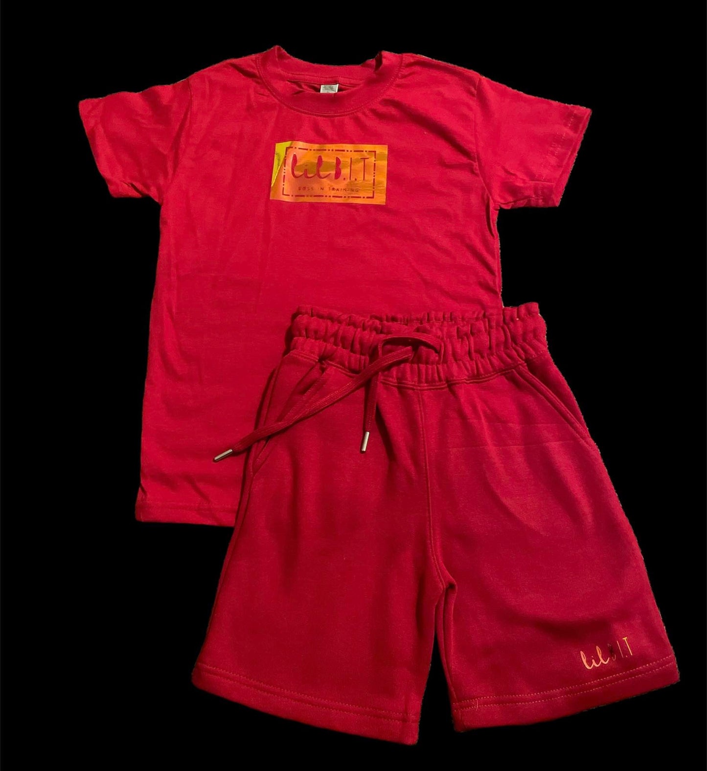 Lil B.I.T Red Short Set | Toddler Red Short Set | Lil B.I.T