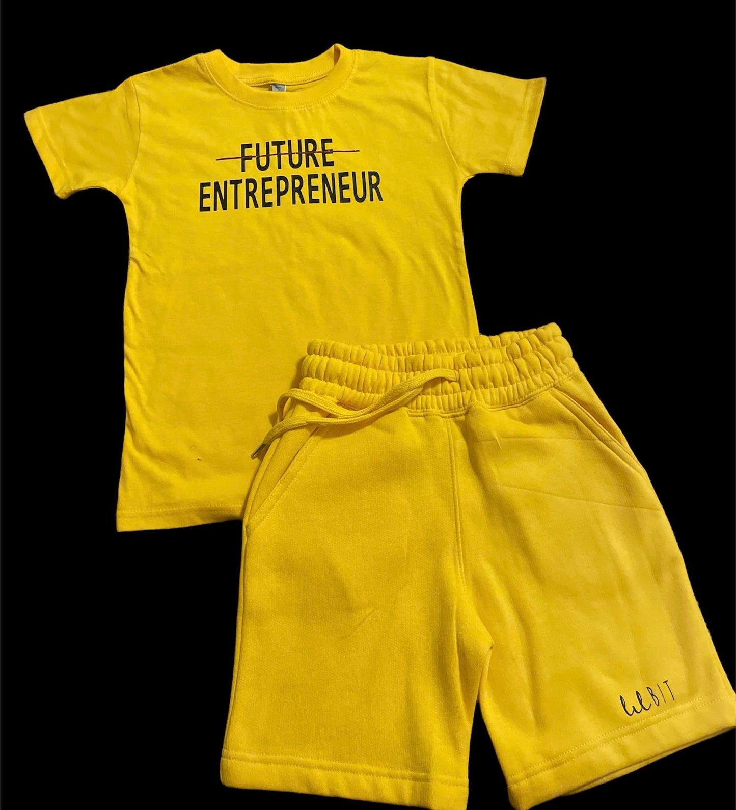 Yellow Short Sets | Printed Yellow Short Set | Lil B.I.T