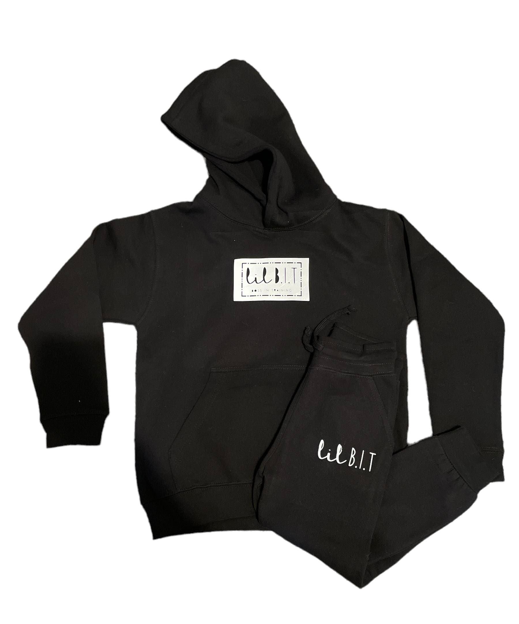 Women's Sweat Suits Sets | Printed Black Sweat Suit | Lil B.I.T