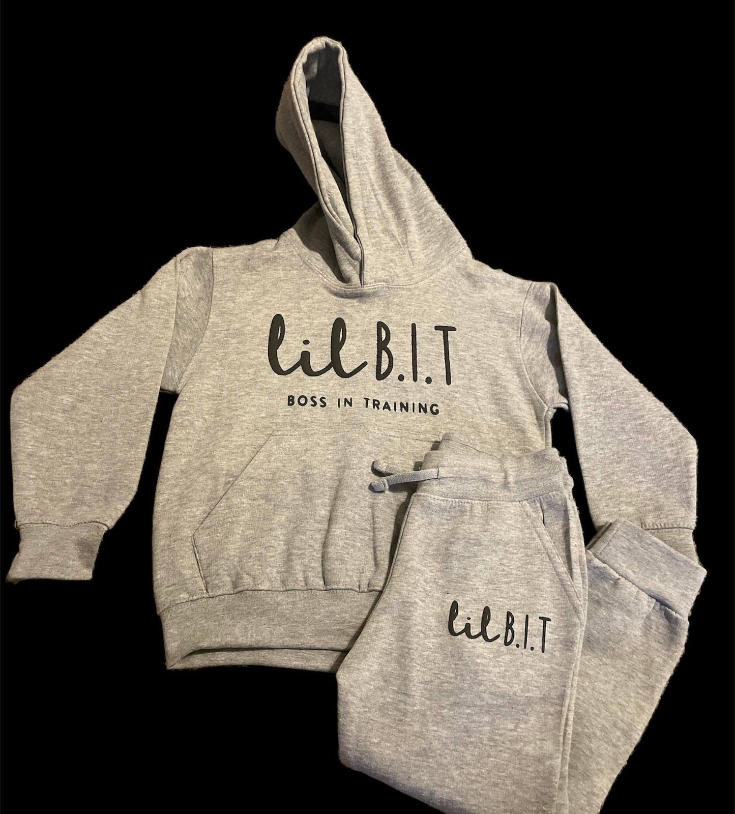 Lil B.I.T Sweat Suit Grey/Black